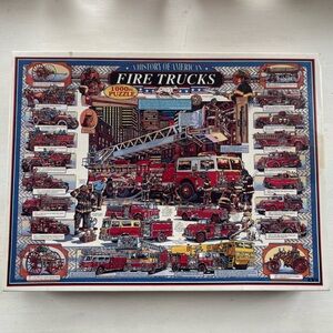 White Mountain Fire Trucks puzzle Rare
